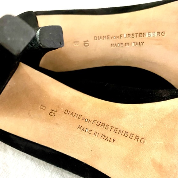 DVF Diane von Furstenberg Black Heels with Mesh Size 10 - Picture 8 of 10